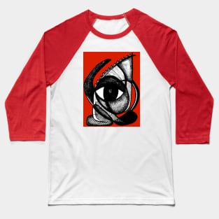 "I see you" - African Symbolic Surrealist Art - Red Baseball T-Shirt